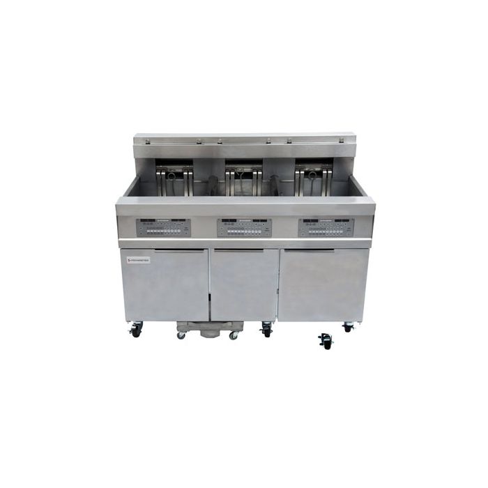 Frymaster 31814EF three tank electric high-production fryer with filtration