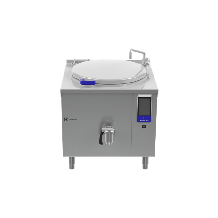 Electrolux Thermaline 586491 Steam Boiling Pan 150 litre Hygienic Profile with Backsplash Stirrer & Tap. Model number: PBON15QKEM