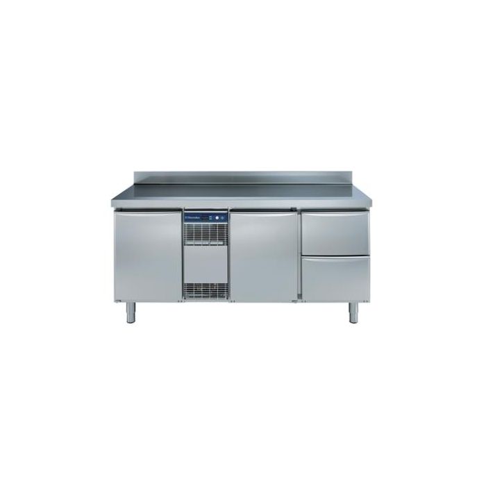 Electrolux 726564 Refrigerated Counter with Splashback. Capacity: 440 litres. 2 Door with 2 Drawers. Model number: RCDR3M22U
