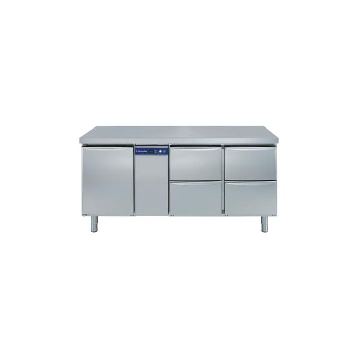 Electrolux 726569 Refrigerated Counter. Capacity: 440 litres. 1 Door 4 Drawers. Requires remote condenser. Model number: RCDR3M14R