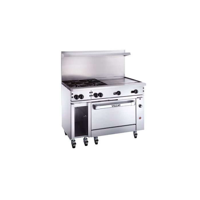 Vulcan Hart 48C-8B gas cooking range. Endurance&#8482; series. 8 burners and convection oven. 