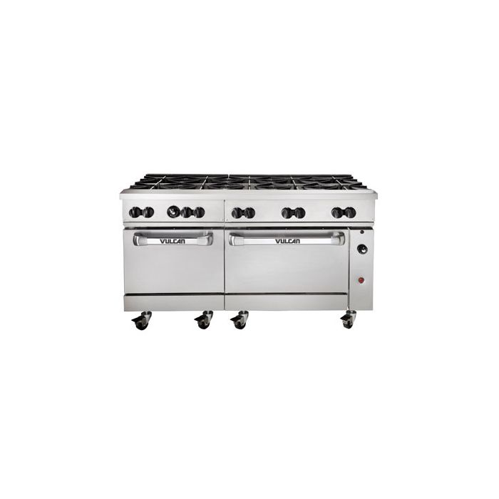 Vulcan Hart 60SS-10B gas cooking range. Endurance&#8482; series. 10 burners and 2 ovens. 