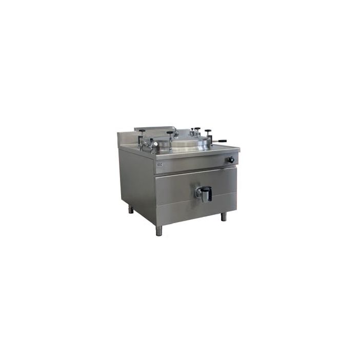 300 litre square commercial boiling pan with autoclave lid. Indirect gas heat. Icos PQF.IG 300/A 