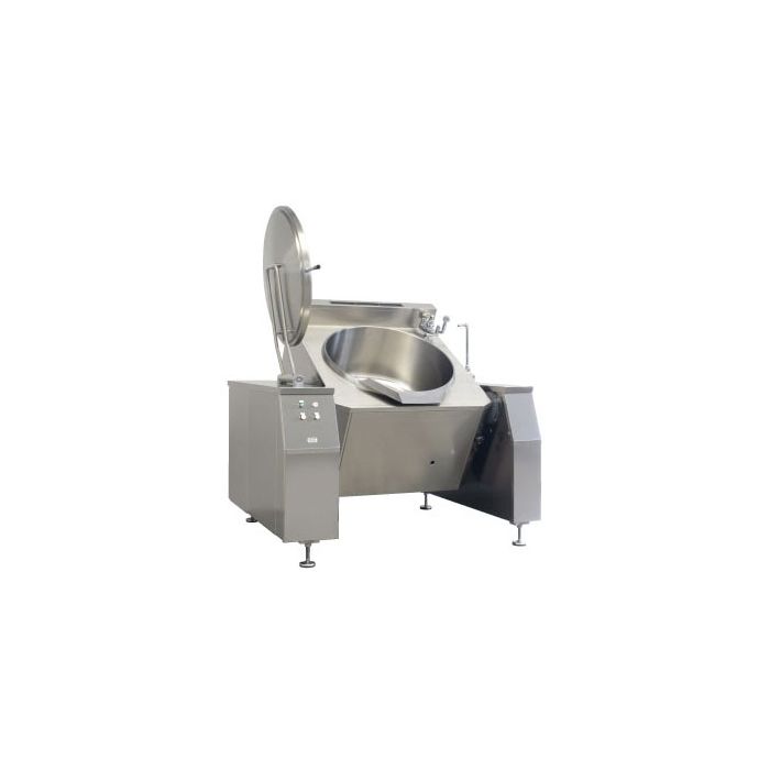 150 litre semi-automatic tilting Commercial Boiling Pan. Indirect steam heat. Icos PTBL.V 150 