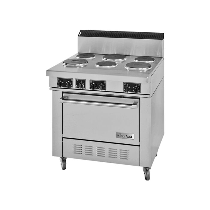 Garland S686 36 Inch Series Commercial Electric Range. 6 Hobs and Standard Oven