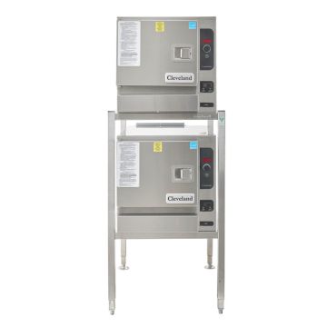 Cleveland 2.22CGT33.1 2 SteamChef SST Gas Boilerless Convection Steamer Stacked