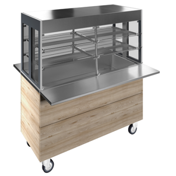 Electrolux Refrigerated well on cupboard with refrigerated display, compact (4GN) with wheels, overshelf with L PNC 322038