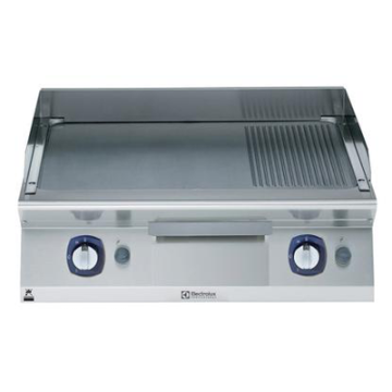 Electrolux 371414 Modular Cooking Range Line 700XP 800mm Gas Fry Top, Smooth and Ribbed Brushed Chrome Plate