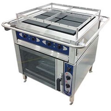 METOS MARINE RANGE WITH OVEN FUTURA RP4/220 4KW 440/3PE/60HZ (3755006M)