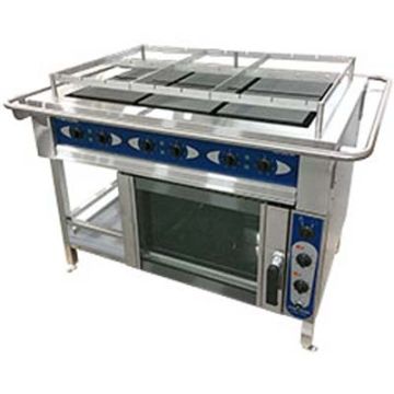 METOS MARINE RANGE WITH OVEN FUTURA RP6/220 4KW 440/3PE/60HZ (3755007M)