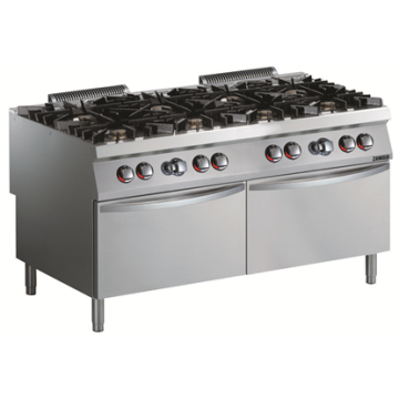 Zanussi 392038 Modular Cooking Range Line EVO900 8-Burner Gas Range on 2 Gas Ovens 