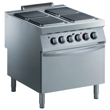 Zanussi 392041 Modular Cooking Range Line EVO900 4-Electric Hot Plate Range on Electric Oven 