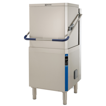 Electrolux 504264 Hood Type Dishwasher, with double skin insulated manual hood, Wash Safe Control, CLEAR BLUE Filtering System, built-in rinse aid dispenser and drain pump, 80r/h - USPH - marine