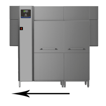 Electrolux green&amp;clean dual rinse rack type dishwasher with Energy Saving Device, 200 racks/hour, electric,50Hz PNC 535100