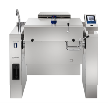 Electrolux 586291 ProThermetic Sprint Gas Tilting Pressure Braising Pan, 90lt Hygienic Profile, External control panel, Freestanding with CTS