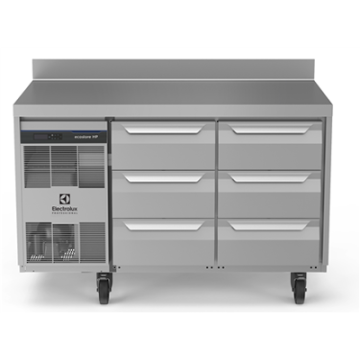 Electrolux 710111 Digital Undercounter ecostore HP Premium Refrigerated Counter - 290lt, 6x1/3 Drawers, Upstand, UK Plug