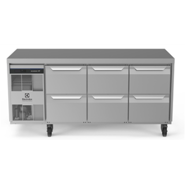 Electrolux 710117 Digital Undercounter ecostore HP Premium Refrigerated Counter - 440lt, 6x1/2 Drawers, UK Plug