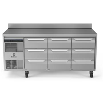 Electrolux 710120 Digital Undercounter ecostore HP Premium Refrigerated Counter - 440lt, 9x1/3 Drawers, Upstand, UK Plug
