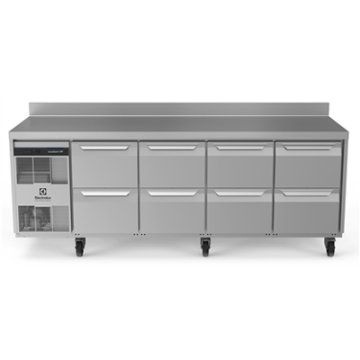 Electrolux 710125 Digital Undercounter ecostore HP Premium Refrigerated Counter - 590lt, 8x1/2 Drawers, Upstand, UK Plug