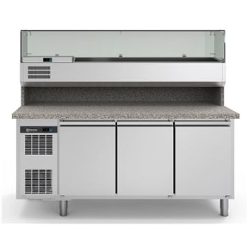 Electrolux 725190 Pizza counters 3-door Refrigerated Counter with show case