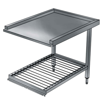 Zanussi 865360 Handling System for Pot &amp; Pans Pre-wash/Unloading Table with Grid Undershelf, 1400mm 