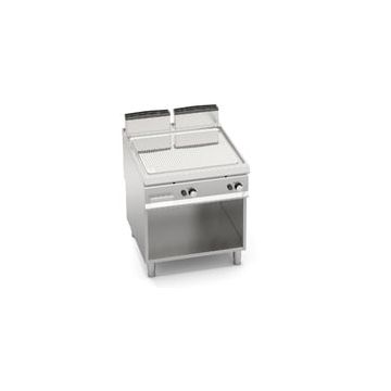 Bertos S900 ribbed gas griddle (compound) on cabinet 13302600 SG9FR8M-2/CPD