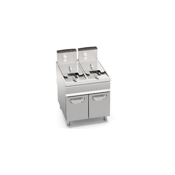 Bertos S900 gas fryer with cabinet - twin tank 20+20 l 13480000 S9GL20+20M