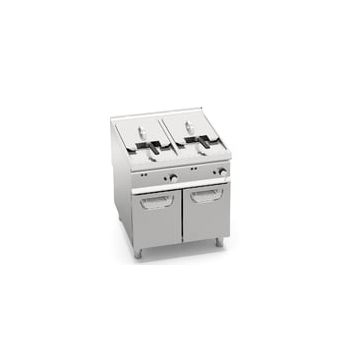 Bertos S900 electric fryer with cabinet - twin tank 22 + 22 l 13516700 SE9F22-8MS