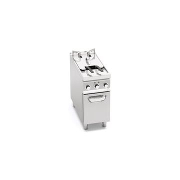 Bertos S900 electric fryer with cabinet - single tank 22 l - automatic basket lifter - oil filtering 13521000 SE9F22-4MSFA