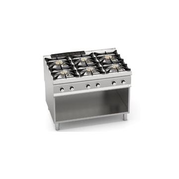 Bertos S900 6-burners powered gas cooker with cabinet 13717900 SG9F6MPSP
