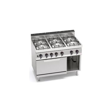 Bertos Macros 700 6-burner stove with 2/1 gas oven 18606600 G7F6PW+FG