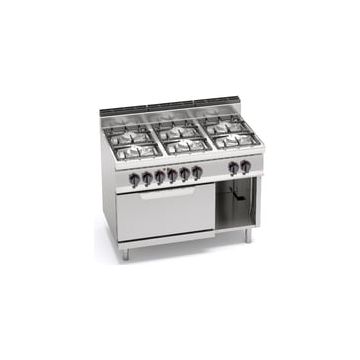 Bertos Macros 700 6-burner stove with 2/1 electric oven 18607600 G7F6PW+FE
