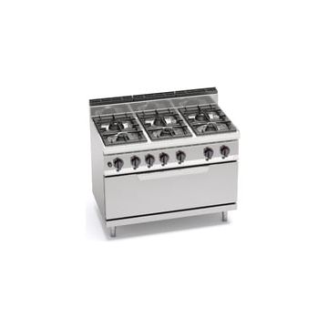 Bertos Macros 700 6-burner stove with large gas oven 18706200 G7F6+T-/-G7F6P+T