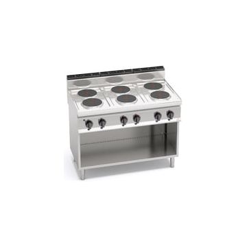 Bertos Macros 700 6 round plate electric stove with cabinet 18723500 E7P6M