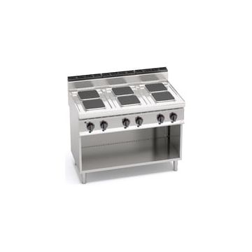 Bertos Macros 700 6 square plate electric stove with cabinet 18723600 E7PQ6M