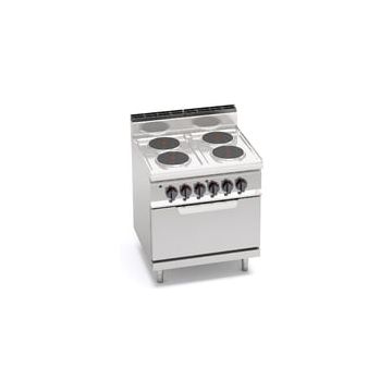 Bertos Macros 700 4 round plate electric stove with 2/1 electric oven 18724000 E7P4+FE