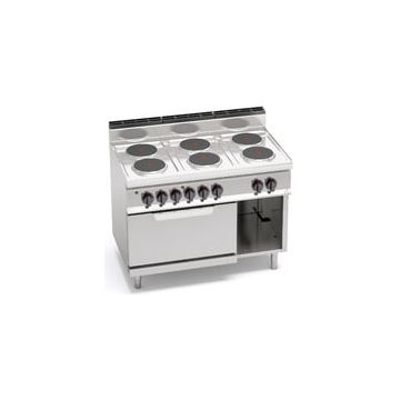 Bertos Macros 700 6 round plate electric stove with 2/1 electric oven 18725000 E7P6+FE