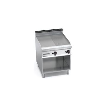 Bertos Maxima 900 half-ribbed gas griddles on cabinet 20305500 G9FM8M-2