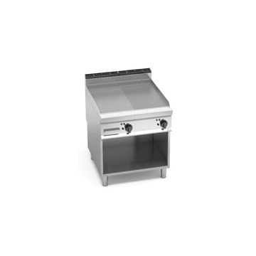 Bertos Maxima 900 half-ribbed electric griddles on cabinet 20405500 E9FM8M-2
