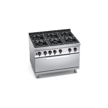 Bertos Maxima 900 6 burner gas cooker on large gas oven 20706200 G9F6+T