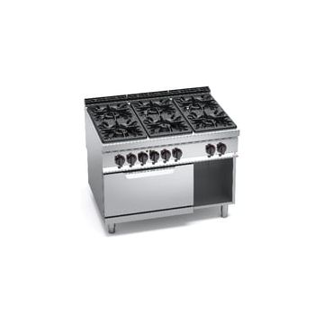 Bertos Maxima 900 6 burner gas cooker on 2/1 elect. oven 20707000 G9F6+FE