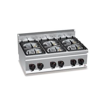 Bertos Plus 600 6-burner gas stove 21603100 G6F6BPW