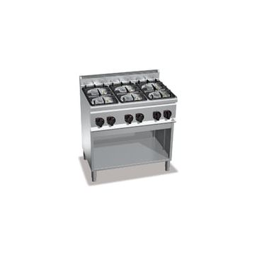 Bertos Plus 600 6-burner gas stove with cabinet 21603600 G6F6MPW