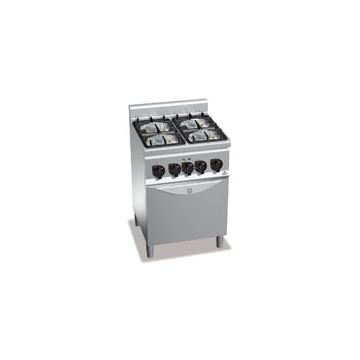 Bertos Plus 600 4-burner stove with 1/1 electric oven 21605100 G6F4PW+FE1