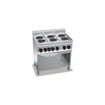 Bertos Plus 600 6 round plate electric stove with 1/1 electric oven 21724800 E6P6+FE1