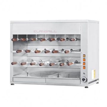 Churrasco grill. Gas or electric heat with 20 spits. Elangrill CM20