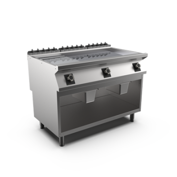 Mareno FT712EMCG electric griddle mixed chrome plate open stand