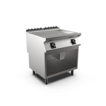 Mareno FT78ELCSG electric griddle smooth chrome matt plate open stand