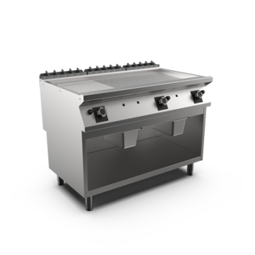 Mareno FT912GMCSG Gas griddle mix chrome matt plate open stand