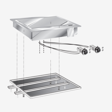 Mareno FTE60DC Drop-in electric griddle smooth chrome plate